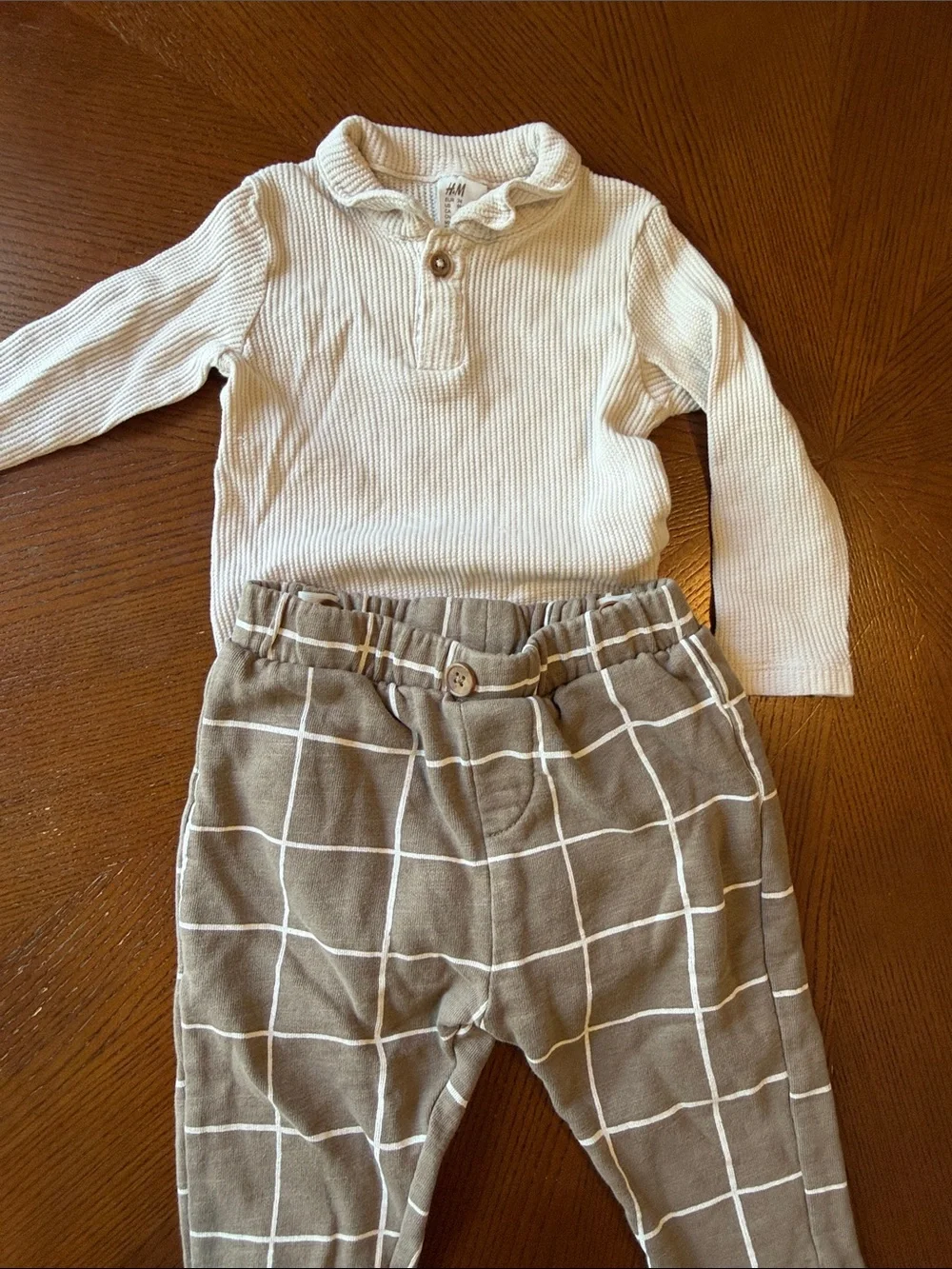 H&M Kids Matching Button-Down Shirts and Shorts and Pant